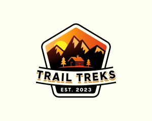 Mountain Cabin Adventure logo design