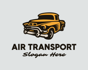 Retro Pickup Car logo design