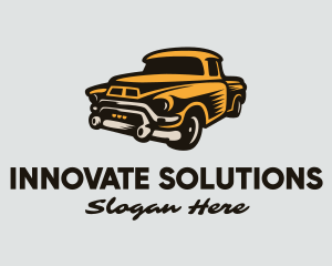 Retro Pickup Car logo