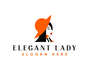 Elegant Woman Hat logo design