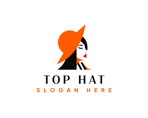 Elegant Woman Hat logo design