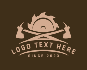 Axe Sawmill Woodcutter logo