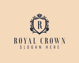 Monarchy Crown Shield logo design