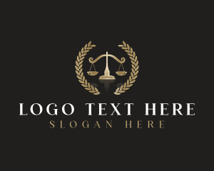 Law Scale Wreath logo