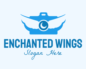 Winged Camera Lens logo design