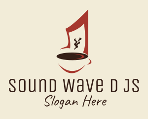 Music Note Coffee  logo design