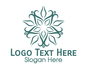 Teal Flower Pattern logo