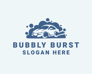 Car Washing Bubbles logo design