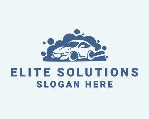 Car Washing Bubbles logo design