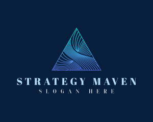 Elegant Pyramid Triangle logo design