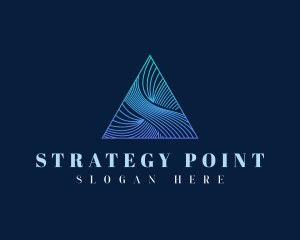 Elegant Pyramid Triangle logo design