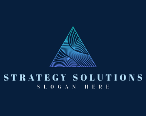 Elegant Pyramid Triangle logo design