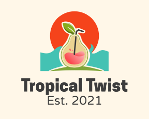 Tropical Avocado Juice  logo design