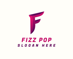 Gradient Modern Letter F logo design