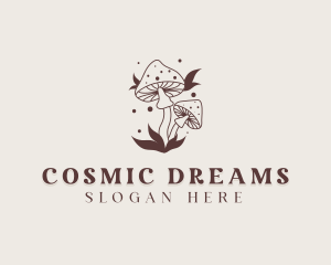 Shrooms Psychedelic Garden logo design