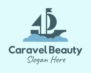 Sail Boat Cloud logo design