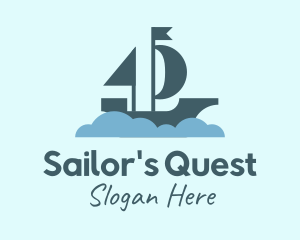 Sail Boat Cloud logo design