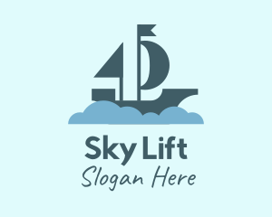 Sail Boat Cloud logo design