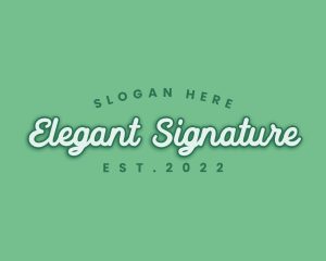 Generic Green Cursive logo design