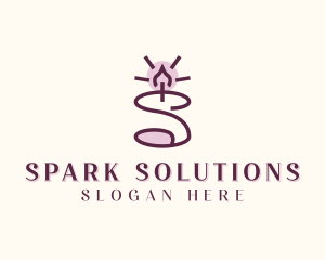 Candle Maker Letter S logo design