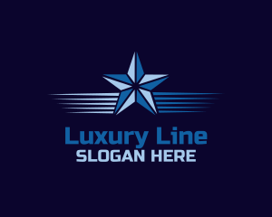 Geometric Star Line logo design