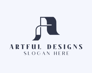 Art Deco Architecture Firm Letter A logo design