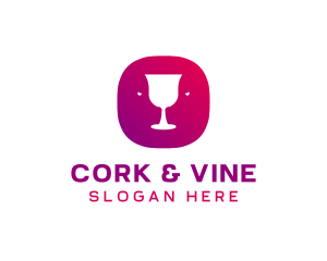 Wine Glass Winery logo design