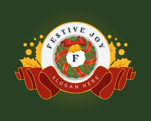 Christmas Wreath Decoration logo