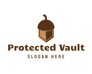 Shield Acorn Nut logo design