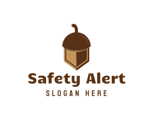 Shield Acorn Nut logo design