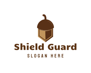 Shield Acorn Nut logo design