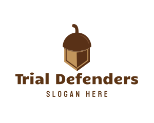 Shield Acorn Nut logo design