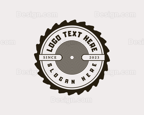 Hipster Wood Saw Logo