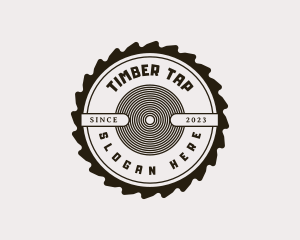 Hipster Wood Saw logo design