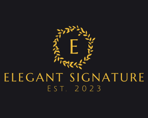 Elegant Luxury Wreath logo design