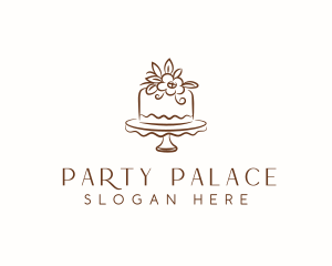 Floral Cake Baking logo design