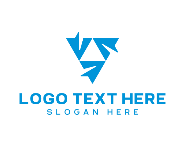 Blue Triangular Arrows logo