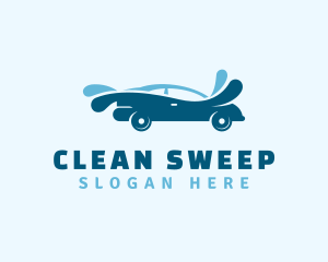 Blue Car Cleaning logo design