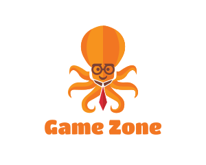 Orange Octopus Necktie logo