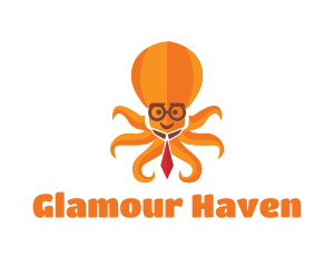 Orange Octopus Necktie logo