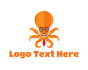 Orange Octopus Necktie logo