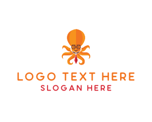 Orange Octopus Necktie logo