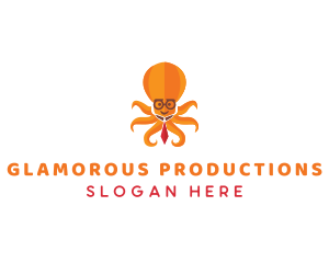 Orange Octopus Necktie logo