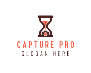 Hourglass Photography Timer logo design