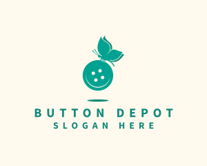 Sewing Button Butterfly logo