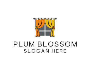 Room Window Curtains logo design