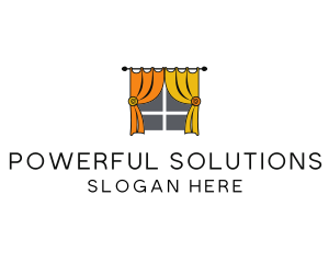 Room Window Curtains logo design