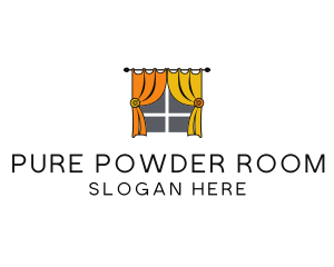 Room Window Curtains logo design