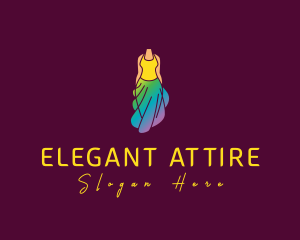 Gradient Fashion Dress logo design