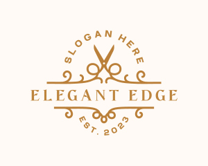 Elegant Scissors Boutique logo design